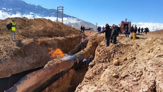 عمده تعمیرات ناشی از انفجار خط گازرسانی در چهارمحال و بختیاری انجام شد