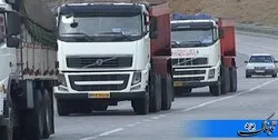 ممنوعیت تردد خودروهای سنگین در جاده طبس